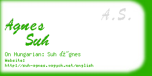 agnes suh business card